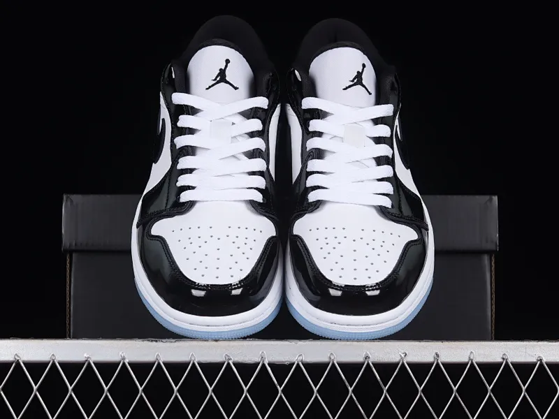 All categories Air Jordan Jordan series basketball shoes Air Jordan 1 Low G version pure original Air Jordan 1 Low "Concord" AJ1 Joe 1 Concord black and white patent leather low-top basketball shoes DV1309-100